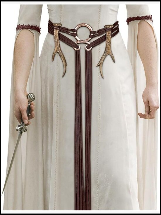 Viking Troll Cross Belt Long Rope Knotted Norse Witch Belt Waist Belt Shaman